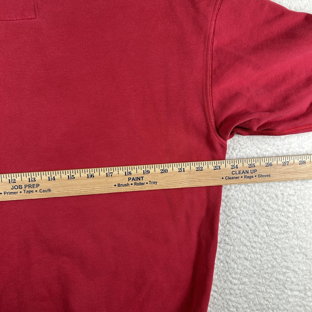 American Eagle Sweatshirt Womens Medium Red Ski Team Fleece Crewneck Pullover - Picture 11 of 13